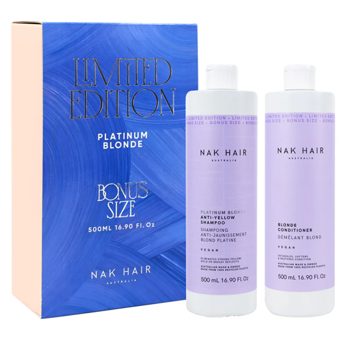 NAK Platinum Blonde 500ml Duo - Shampoo & Conditioner