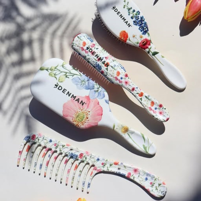 Denman Brushes D38 Floral Fantasies Power Paddle Brush